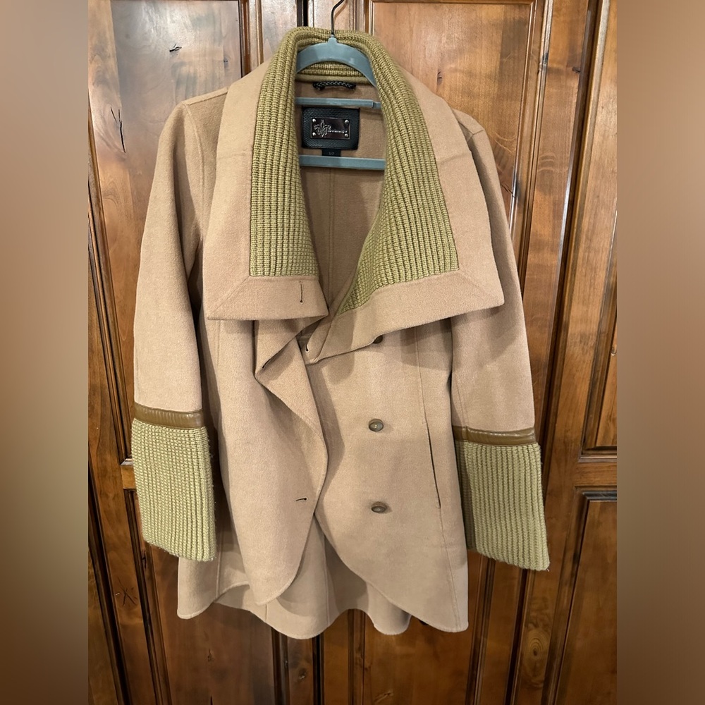 Mackage tan and leather jacket